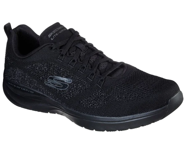 Skechers Men's Ultra Groove Royal Dragoon Sneaker, Black/Black