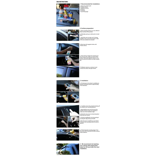 DNA Motoring WVS-081 for 04-14 Nissan Titan Crew Cab 4pcs Window Vent Visor Deflector Rain Guard (Dark Smoke) 05 06 07 08 09 10