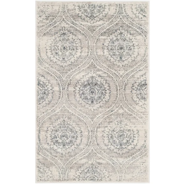 Safavieh CNG626A Carnegie Light Grey, Cream Area Rug - 9& x 12&