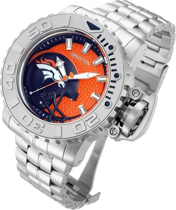 Invicta NFL Denver Broncos Automatic Orange Dial Men's Watch 33005