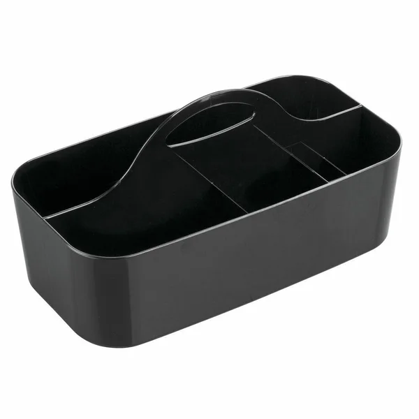 mDesign Plastic Portable Storage Organizer Caddy Tote - Divided Basket Bin with Handle for Bathroom - Dorm Room - Holds Hand Soap