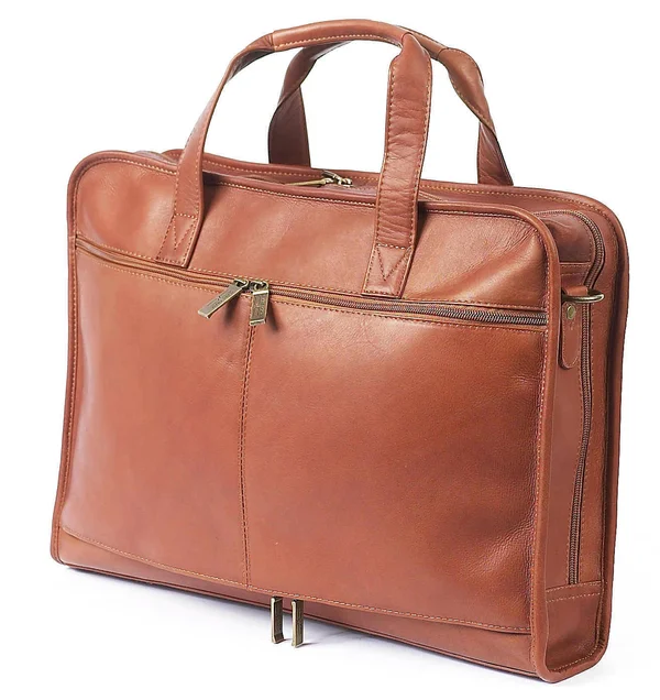 Claire Chase Professional Computer Briefcase Saddle