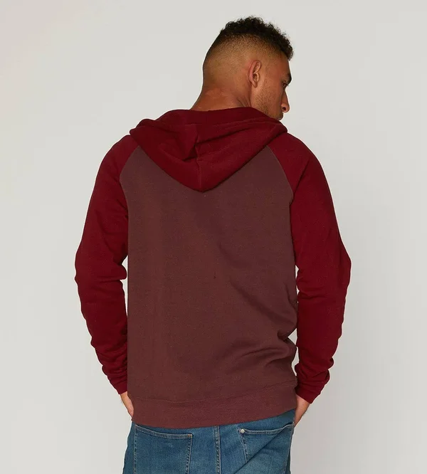 Men's Threads for Thought Raglan Hoodie - Size Small - Burgundy