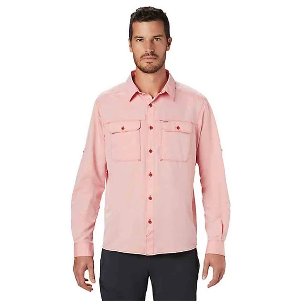 Mountain Hardwear Men's Canyon Long Sleeve Shirt, Size: Medium, Desert Red