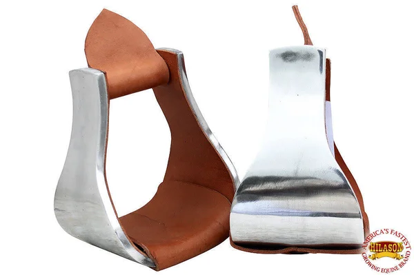 Hilason Horse Western Saddle Stirrup Aluminium Bell Stirrups Pair Roping Wade