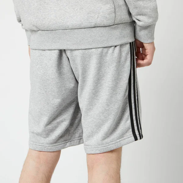 Adidas Essentials 3 Stripes Short Small Grey Heather Shorts Men's
