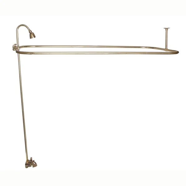 Barclay 4193-48-PB 48x22 Rectangular D Shower Unit - Polished Brass