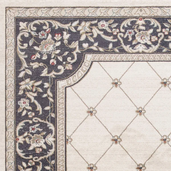 5&3x22 x 7&7x22 Polypropylene Ivory/Grey Area Rug (354049)