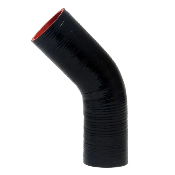 HPS 2.75inch (70mm) 4-ply Reinforced 45 Degree Elbow Coupler Silicone Hose Black
