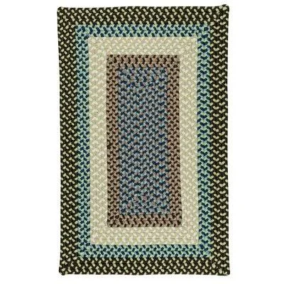 Marathovounos Bordered Braided Brown/Blue/Beige Area Rug Bay Isle Home Rug Size: Rectangle 4' x 6'