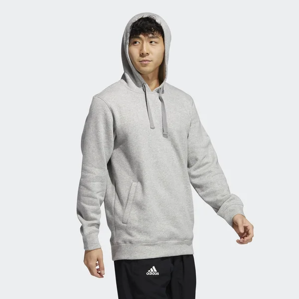 Adidas Fleece Sportswear Hoodie, Light Heather Grey, Men's Light Heather Grey, L