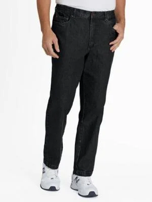 Scandia Woods Men's John Blair Relaxed-Fit Side-Elastic Jeans - Black 46 S