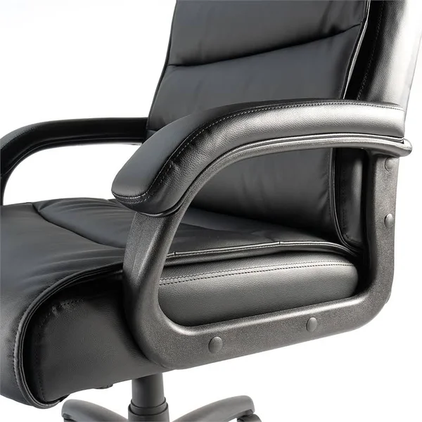 Scranton & Co High Back Leather Executive Office Chair in Black