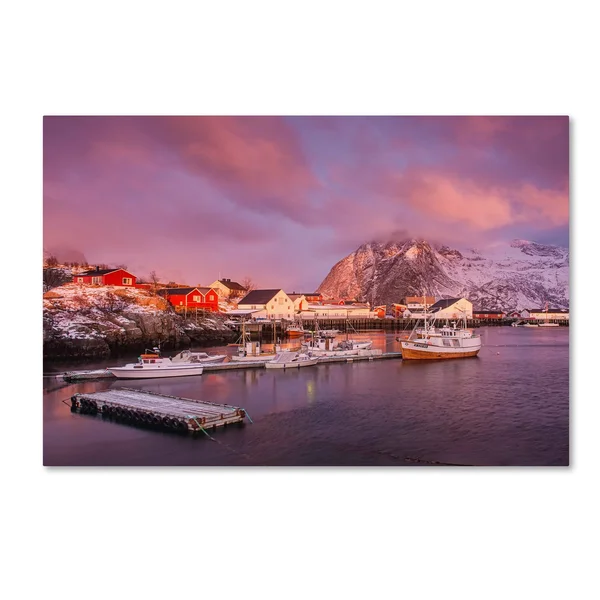 Trademark Fine Art Hamn?y Harbor Light Canvas Art by Michael Blanchette Photography, Size: 12 x 19