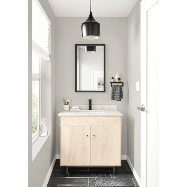 Room & Board - Modern Soho Mirror 1.5D 30W 40H in Taupe Grey