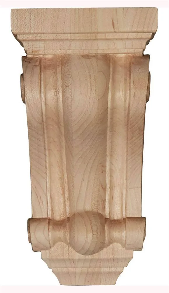 Ekena Millwork CORW04X04X07DECH 4x22W x 4x22D x 7 1/2x22H Devon Traditional Wood Corbel - Cherry