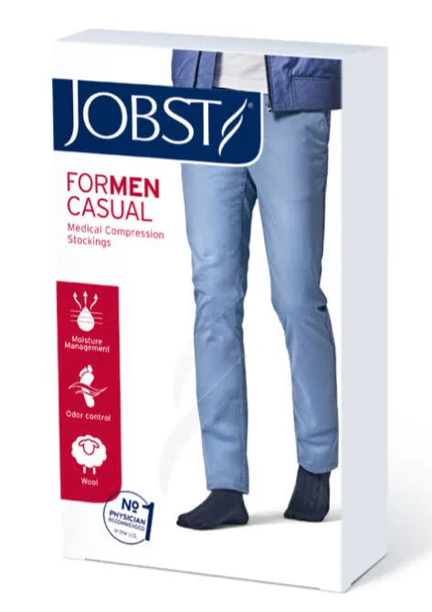 Jobst for Men Casual Knee High Closed Toe Socks-30-40 mmHg-Full Calf