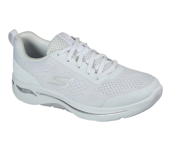 Women's Skechers GOwalk Arch Fit Motion Breeze Sneaker - Adult, Size: 13, White/Silver