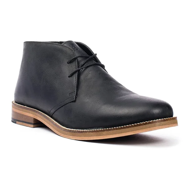 Crevo Men's Dorville Chukka Boot, Black Leather