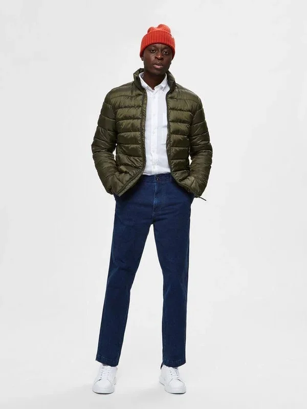 Selected Homme Recycled Polyester Sustainable Puffer Jacket, Green (S)