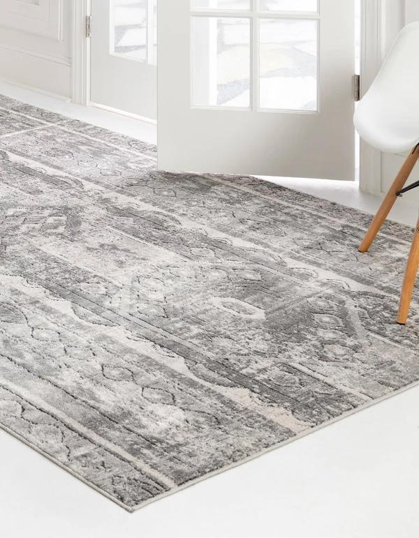 Unique Loom 3147195 5 x 8 ft. Depoe Portland Rectangular Rug Gray