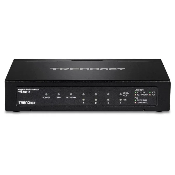 TRENDnet TPE-TG611 6-Port Gigabit PoE+ Switch