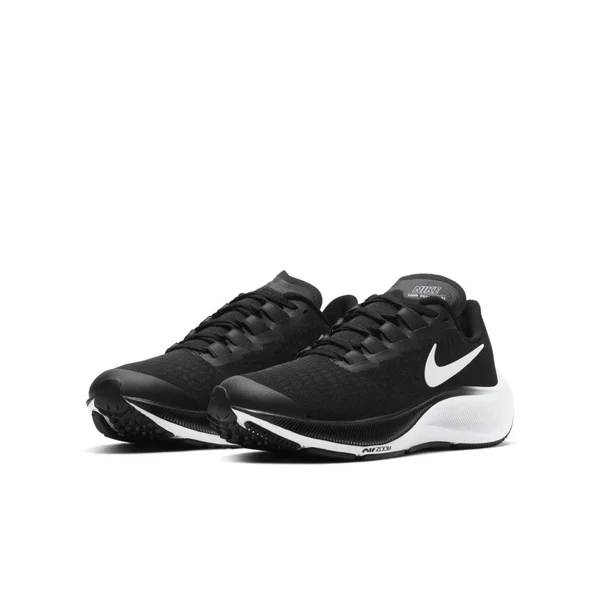Nike Big Kids& Air Zoom Pegasus 37 Shoes - Black/White - 4.5