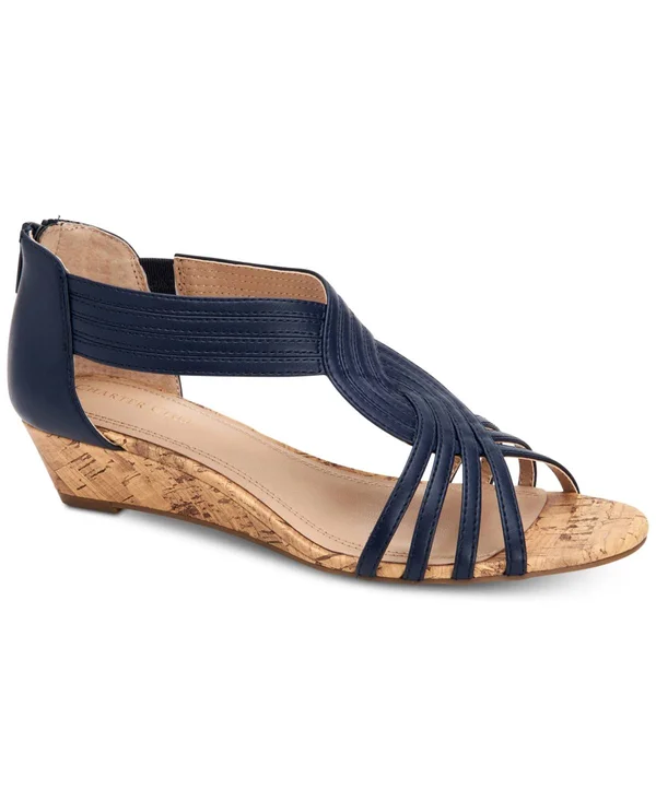 Charter Club Ginifur Wedge Sandals - Created for Macy&s - White