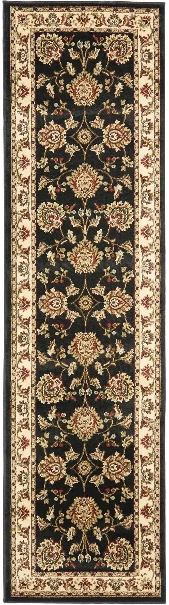 Safavieh 2&-3x22 x 16& Lyndhurst LNH555 Black, Ivory Rug