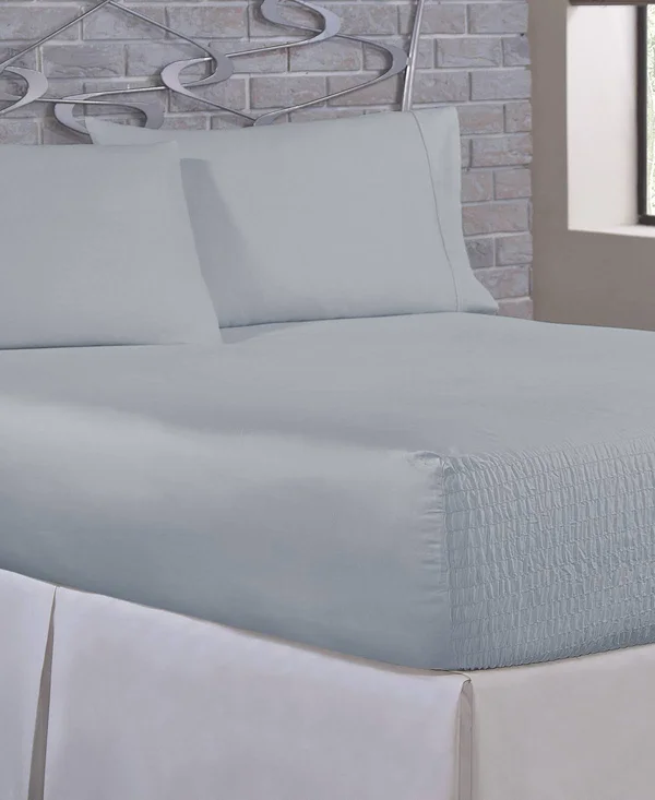 Bed Tite 300 Thread Count Cotton Sheet Set - Light Blue - Full
