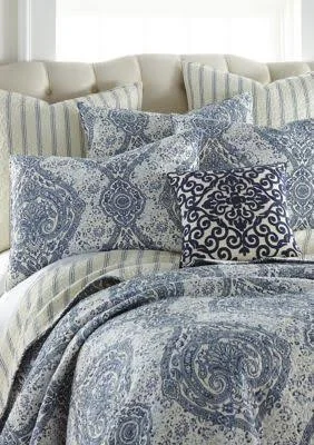 Levtex Castelli Quilt Set - Blue - Full/Queen