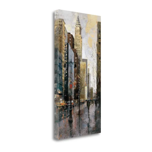 Tangletown Fine Art Rainy Day in Manhattan by Marti Bofarull, Giclee Print on Wrap Canvas, 17x22X34x22