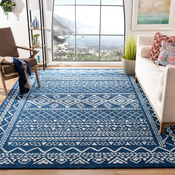 Safavieh Tulum Rug Collection TUL268A - Ivory, Grey - 9& x 12&