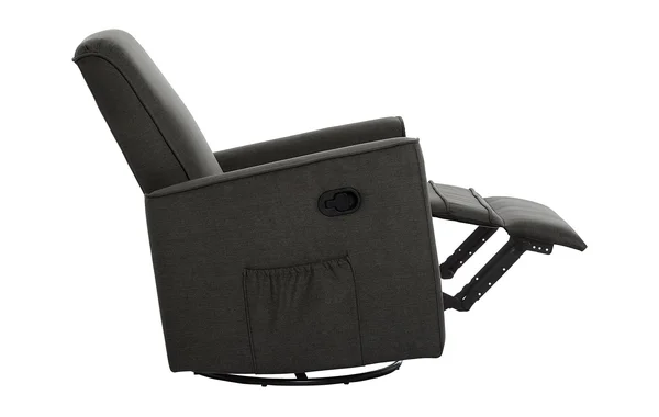 Evolur Raleigh Basic Glider, Recliner, Rocker Charcoal