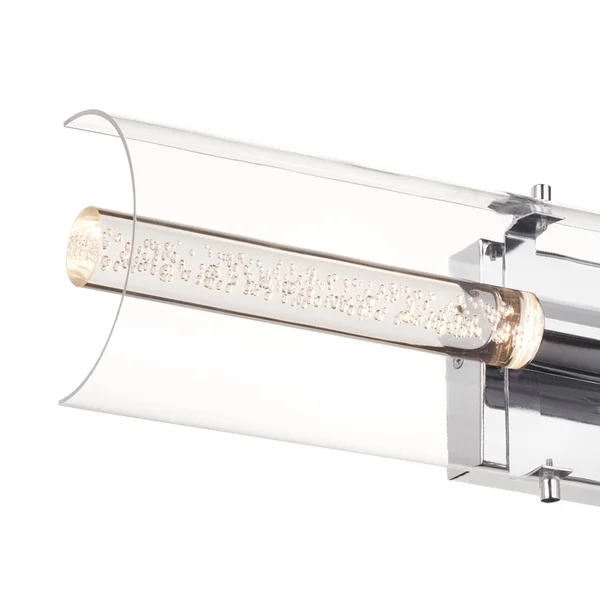 Globe Electric Aurora 2-Light Chrome LED Integrated Vanity Light with Acrylic Bubble Glass, 51521