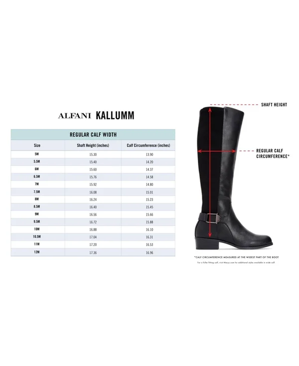 Alfani - Kallumm Knee High Fashion Boots, Cognac