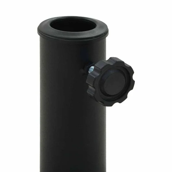 vidaXL Parasol Base Half Round Polyresin 19.8 lbs Black - 45198