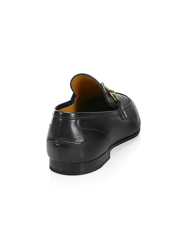 Gucci Jordaan Leather Loafer, Brown, Men's, 7D