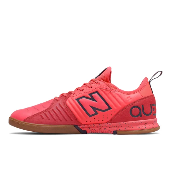 New Balance Men's Audazo V5 Pro Indoor Soccer Shoes, Coral/Black