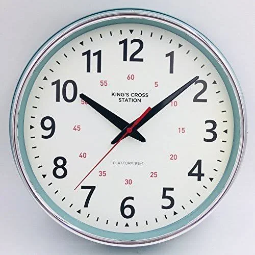 YAVIS 2018 Countryside Style Metal Wall Clock - Retro/vintage Wall Clock, Non Ticking, Silent 12.4x22 inch