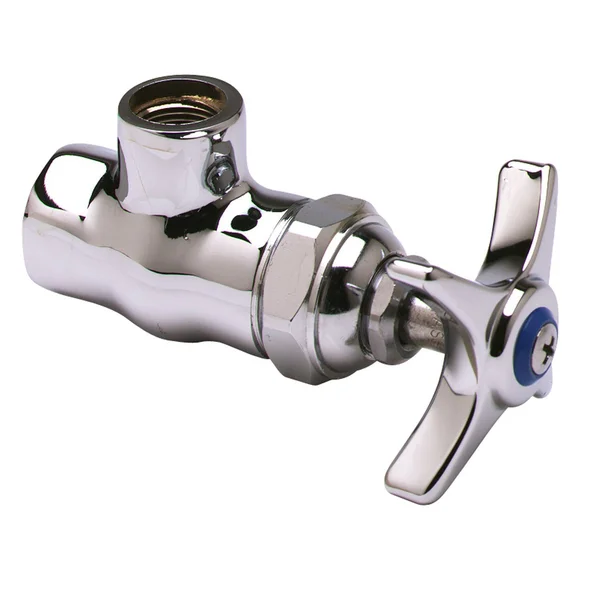 Tu0026S Brass B-1344 Angle Stop - 4-Arm Handle, 1/2x22 NPT Female INLET, 3/8x22 NPT Female