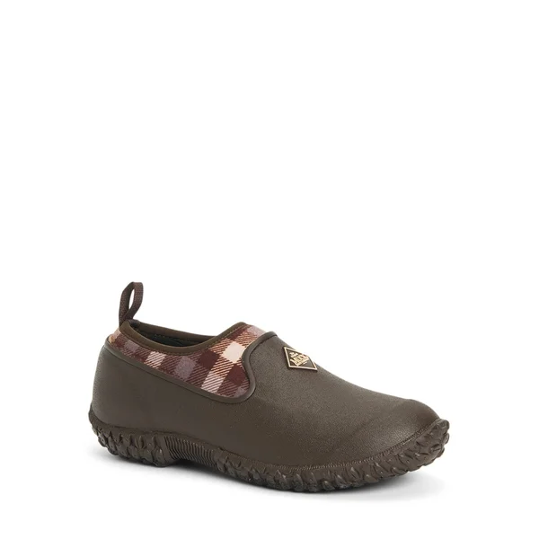 Muck Women's Muckster Low Rubber Shoe, Brown Plaid, 10