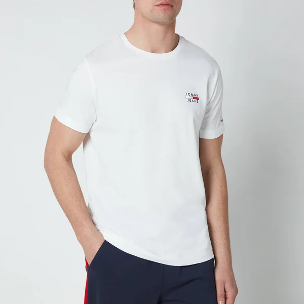 Tommy Jeans Circular Front & Back Print Logo T-Shirt in White