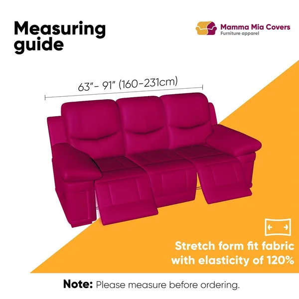 3 Seater Recliner Slipcover - Microfibra Collection