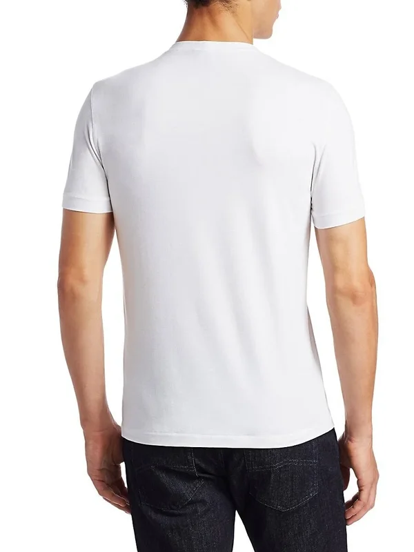 Giorgio Armani Men's Crewneck T-Shirt, White, Men's, 48
