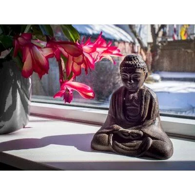 Edenborn Sitting Buddha Figurine Bungalow Rose