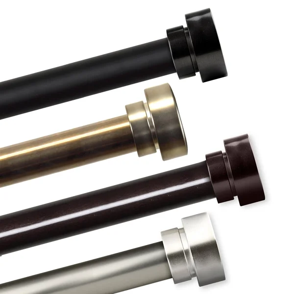 InStyleDesign Bowler Adjustable Curtain Rod Satin Nickel 28-48 inch