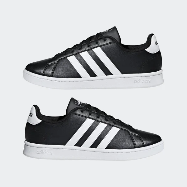 Adidas Men's Grand Court Tennis Shoes Core Black/White, 5.5