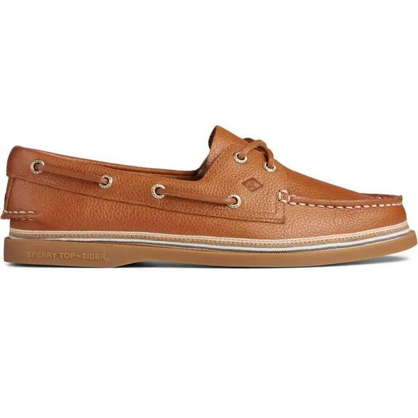 Women's Sperry Authentic Original Tumbled Leather Boat Shoe Navy, Size 5.5M