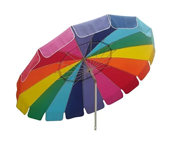 Impact Canopy Beach Umbrella Rainbow Color with Carry Bag - 8 Foot